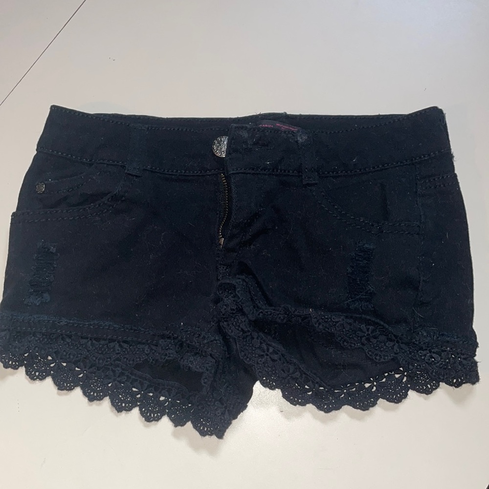 Black no boundaries Jean shorts